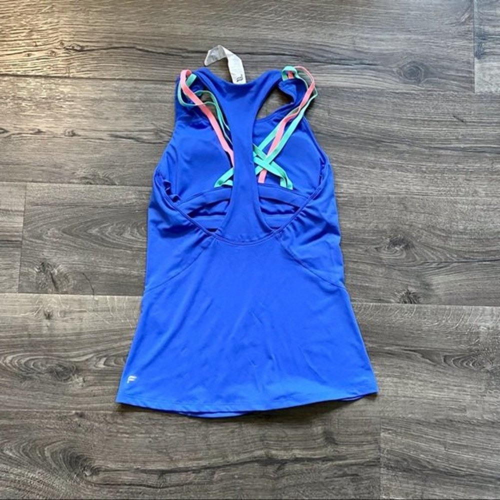 Fabletics Kessler Built-In Bra Tank Baja/Seascape Multi Size XS - Picture 4 of 7